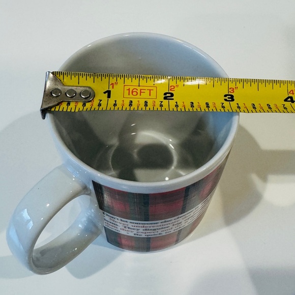 Plaid Mug Coffee Tea Vintage Home Decor Kitchen Drinkware Barware Christmas Gift - Picture 6 of 17